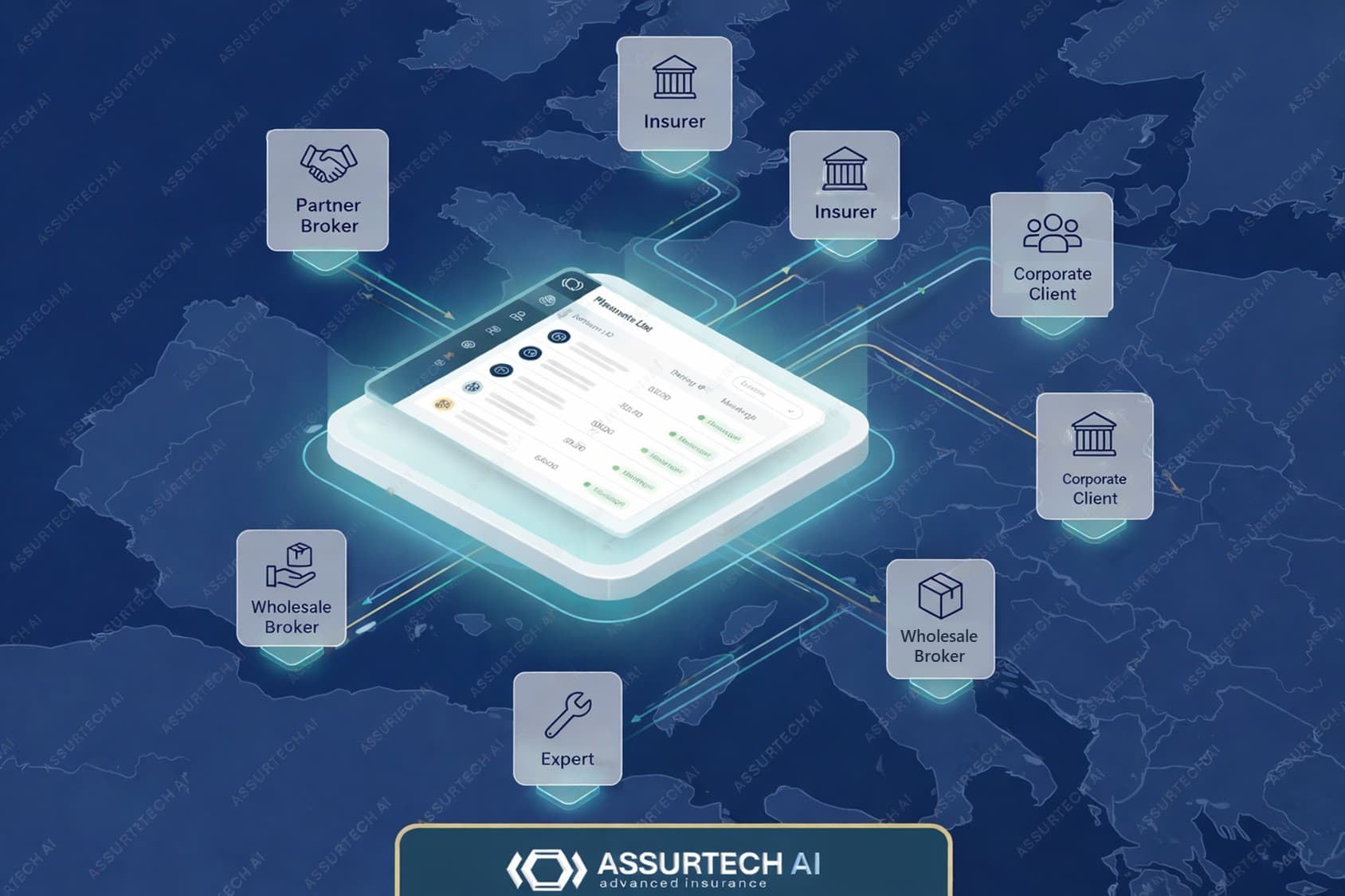 Illustration: Assurtech AI broker network